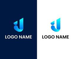 modelo de design de logotipo moderno letra u e l vetor