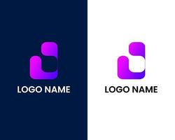 modelo de design de logotipo moderno letra b vetor