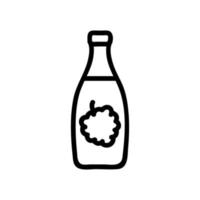 vetor de ícone de vinho framboesa. ilustração de símbolo de contorno isolado