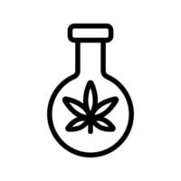 cannabis no vetor de ícone de embalagem. ilustração de símbolo de contorno isolado