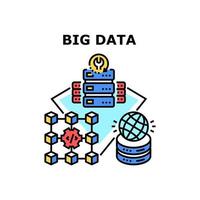 ilustração de cor de conceito de vetor de big data center