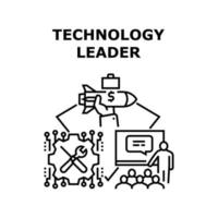 ilustração de conceito de vetor de tecnologia líder