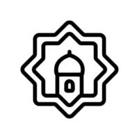 vetor de ícone de mesquita. ilustração de símbolo de contorno isolado