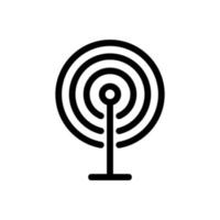 vetor de ícone de sinal de rádio. ilustração de símbolo de contorno isolado