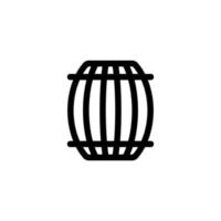 vetor de ícone de barril. ilustração de símbolo de contorno isolado