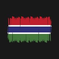 pincel de bandeira da gâmbia. bandeira nacional vetor