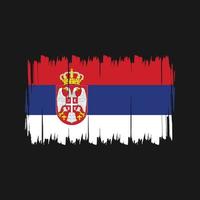 escova de bandeira da sérvia. bandeira nacional vetor