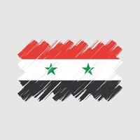 escova de bandeira da síria. bandeira nacional vetor