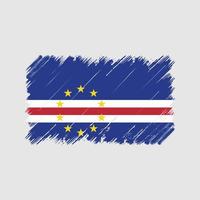 pinceladas de bandeira de cabo verde. bandeira nacional vetor