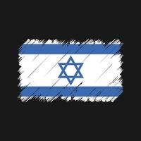 pinceladas de bandeira de israel. bandeira nacional vetor