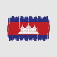 escova de bandeira do camboja. bandeira nacional vetor