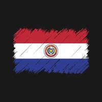pinceladas de bandeira do paraguai. bandeira nacional vetor