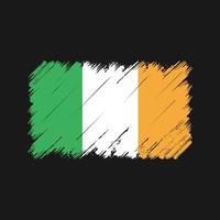 pinceladas de bandeira da irlanda. bandeira nacional vetor