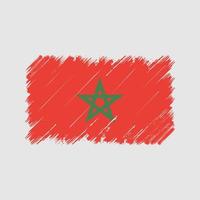 pinceladas de bandeira de Marrocos. bandeira nacional vetor