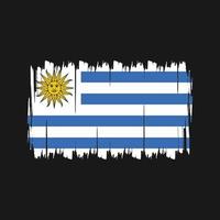 pincel de bandeira do uruguai. bandeira nacional vetor