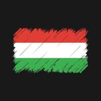 pinceladas de bandeira da Hungria. bandeira nacional vetor