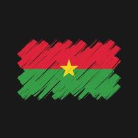 pinceladas de bandeira de burkina faso. bandeira nacional vetor