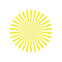 ícone de forma starburst vetor eps10 amarelo isolado no fundo branco. símbolo de raios de linha em um estilo moderno simples e moderno para o design do seu site, logotipo e aplicativo móvel