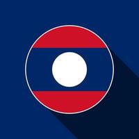 país laos. bandeira do laos. ilustração vetorial. vetor