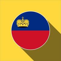 país Liechtenstein. bandeira do Liechtenstein. ilustração vetorial. vetor