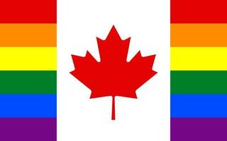 bandeira do orgulho do Canadá. ilustração vetorial. vetor
