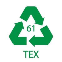 bio matéria reciclagem de material orgânico código 61 tex. ilustração vetorial vetor