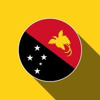 país papua nova guiné. bandeira de papua nova guiné. ilustração vetorial. vetor