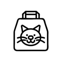vetor de ícone de maca de gato. ilustração de símbolo de contorno isolado