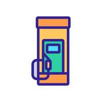 ilustração de contorno de vetor de ícone de mini posto de gasolina
