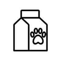 vetor de ícone de alimentação animal. ilustração de símbolo de contorno isolado
