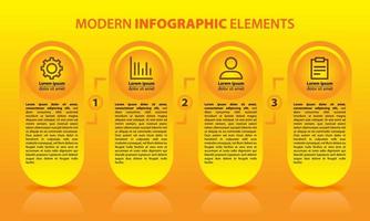 design de modelo infográfico moderno com opções de números ou etapas. vetor