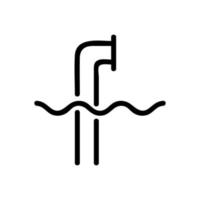 vetor de ícone submarino do periscópio. ilustração de símbolo de contorno isolado