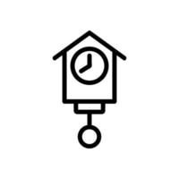 dispositivo de relógio em forma de casa com vetor de ícone de pêndulo