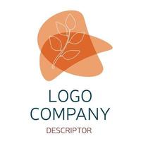 delicado logotipo e ícone de alimentos orgânicos, produtos frescos e naturais da fazenda, coleção de elementos para mercado de alimentos, promoção de produtos orgânicos, estilo de vida saudável e qualidade premium vetor