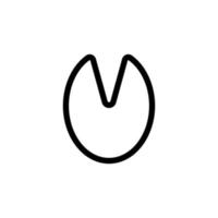 vetor de ícone de pata. ilustração de símbolo de contorno isolado