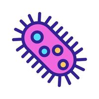 vetor de ícone de bactéria. ilustração de símbolo de contorno isolado