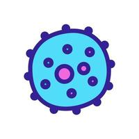 vetor de ícone de bactéria. ilustração de símbolo de contorno isolado