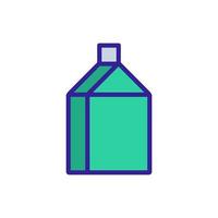 uma caixa para vetor de ícone de leite. ilustração de símbolo de contorno isolado