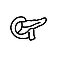 vetor de ícone de apendicite. ilustração de símbolo de contorno isolado