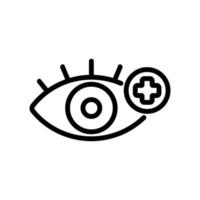 tratamento de vetor de ícone de olho. ilustração de símbolo de contorno isolado