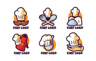 vários logotipos do chef vetor