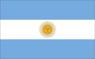 bandeira da argentina, bandeira nacional da argentina ilustração vetorial vetor