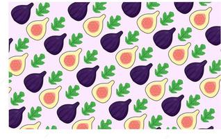 design moderno de padrão de frutas de figo vetor
