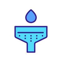 vetor de ícone líquido de purificação de água. ilustração de símbolo de contorno isolado