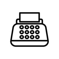 vetor de ícone de máquina de escrever. ilustração de símbolo de contorno isolado