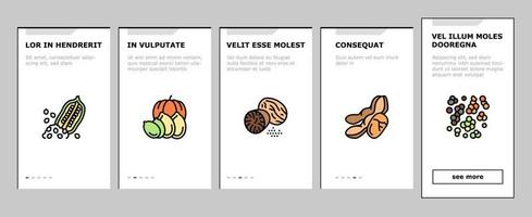 conjunto de ícones de integração de nutrição natural deliciosa porca vetor