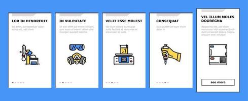 vetor de conjunto de ícones de integração do laboratório de química