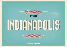 Ilustração de saudação retro de Indianapolis vetor