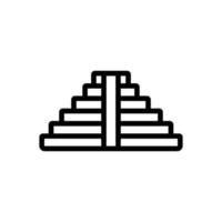 passos que levam à ilustração de contorno de vetor de ícone do templo