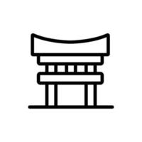 ilustração de contorno de vetor de ícone de templo sagrado em colunas